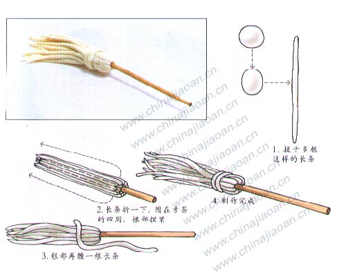 幼儿手工橡皮泥作品：拖布