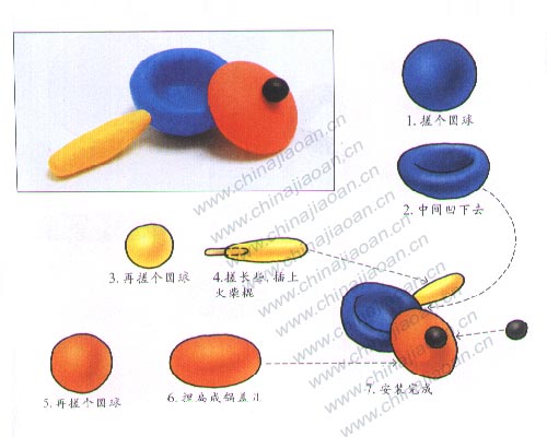 幼儿手工橡皮泥作品：炒勺
