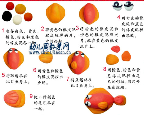 幼儿园橡皮泥手工作品：鹦鹉