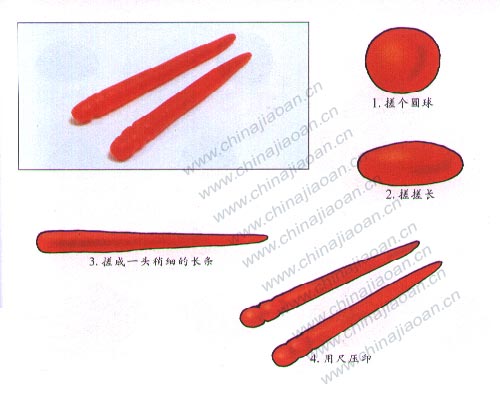 幼儿手工橡皮泥作品：筷子
