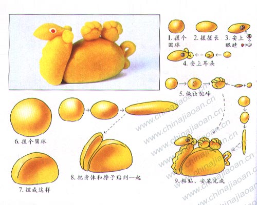 幼儿手工橡皮泥作品：骆驼